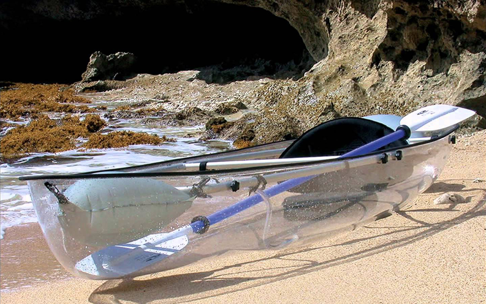 Un kayak trasparente