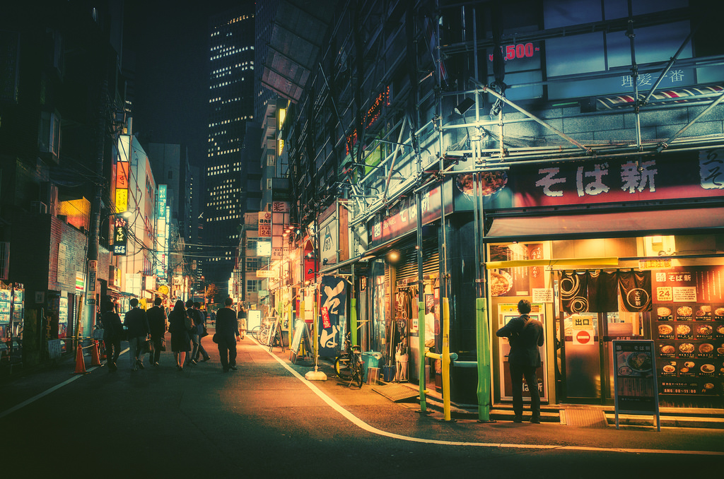 Un Tokio nocturno casi surreal