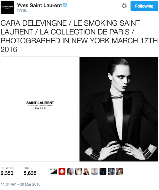 Cara Delevingne & Saint Laurent