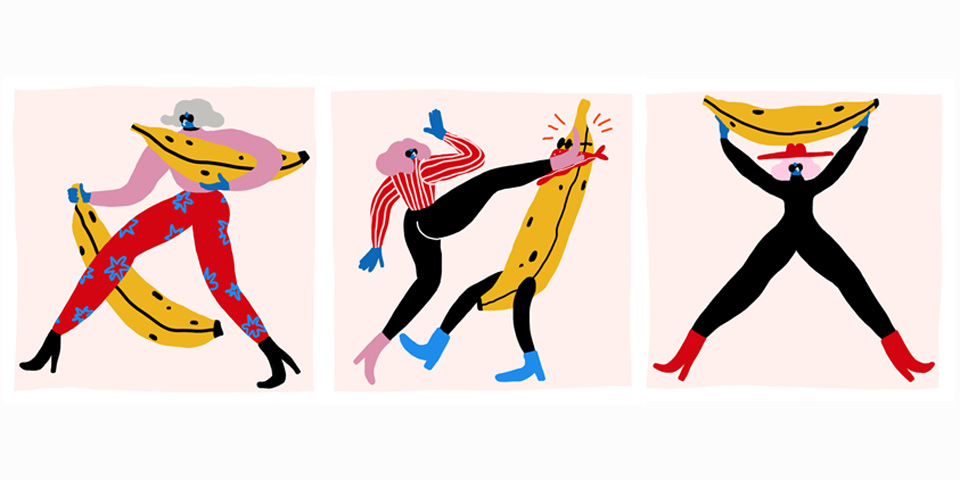 Colores primarios y conceptos absurdos, marca personal de la ilustradora Egle Zvirblyte