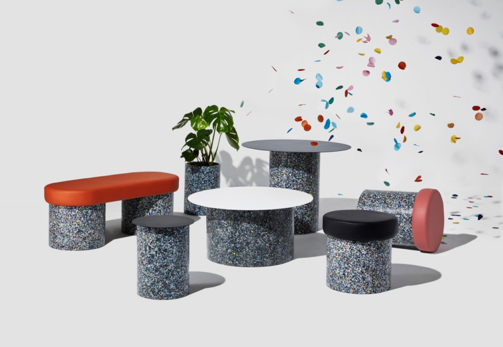 ‘Confetti’, la colección de muebles creada con plástico reciclado