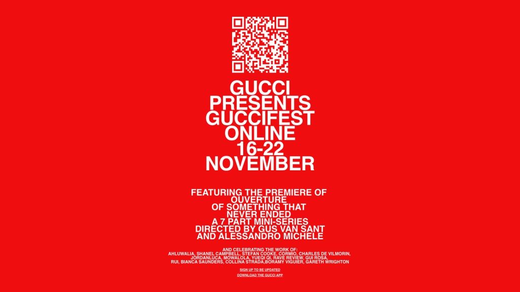 Gucci lanza GucciFest, su primer festival de cine online y abierto al público