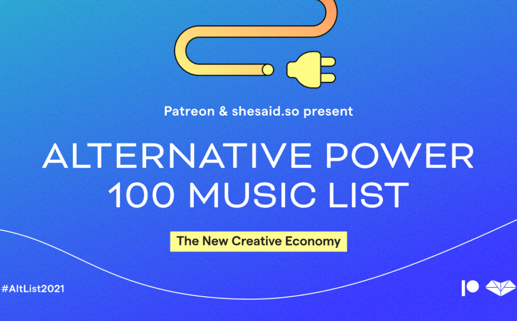 Patreon y shesaid.so se unen para defender la Nueva Economía Creativa a través de la #AltList2021