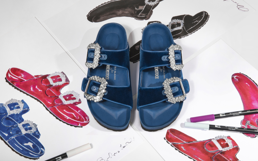Manolo Blahnik firma las sandalias más lujosas de Birkenstock